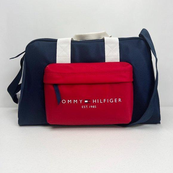 Tommy Hilfiger Duffle Bag 3 Tones: Blue, Red, White, Carry On Model# 69J8128 410 - Picture 1 of 12